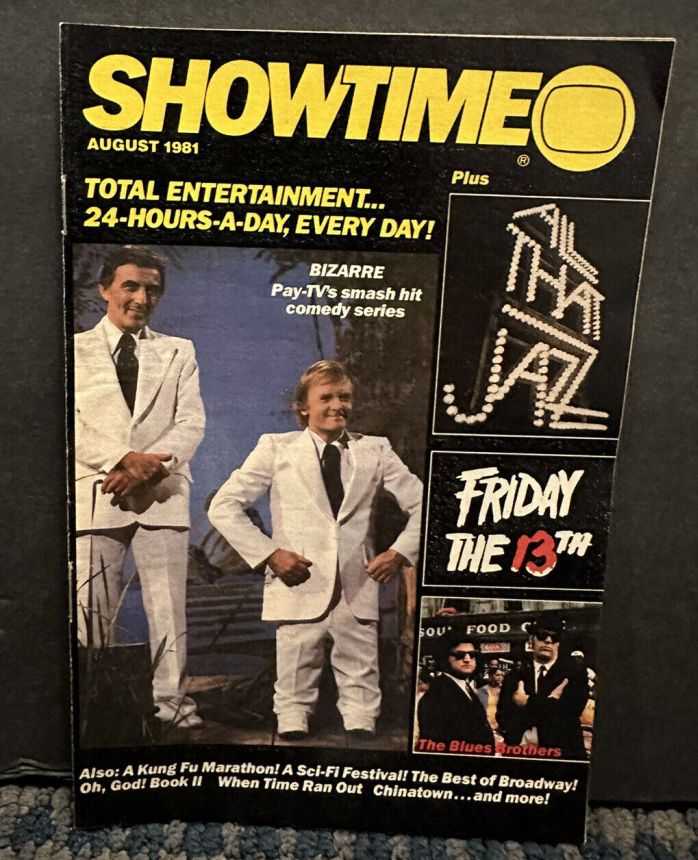 SHOWTIME (USA) magazine side cover  August 1981