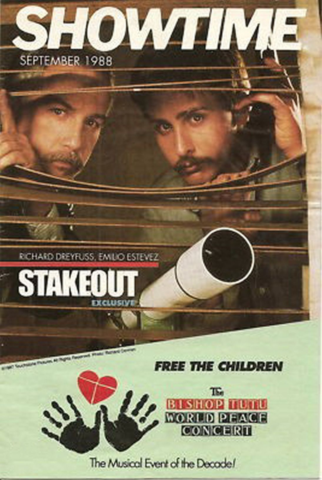 SHOWTIME (USA) magazine side cover  September 1988