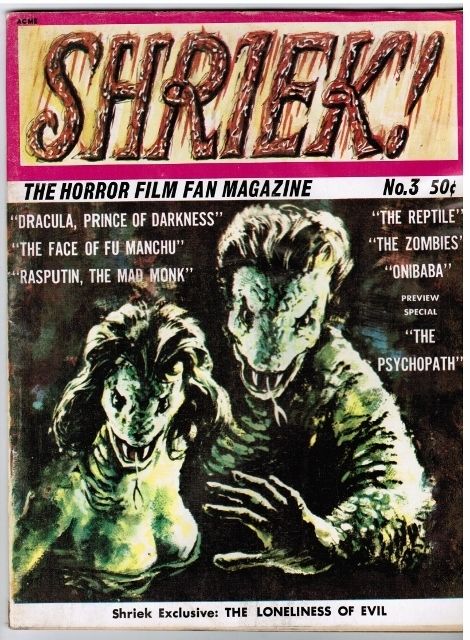 SHRIEK magazine cover Issue 3  1966