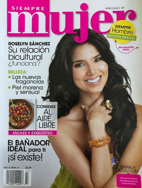 SIEMPRE MUJER magazine side cover  June/July 2009