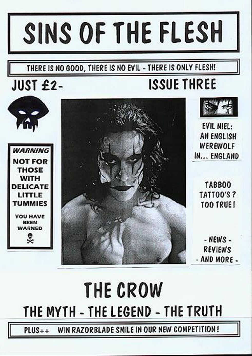SINS OF THE FLESH (2002) magazine side cover Issue 3  October 2002
