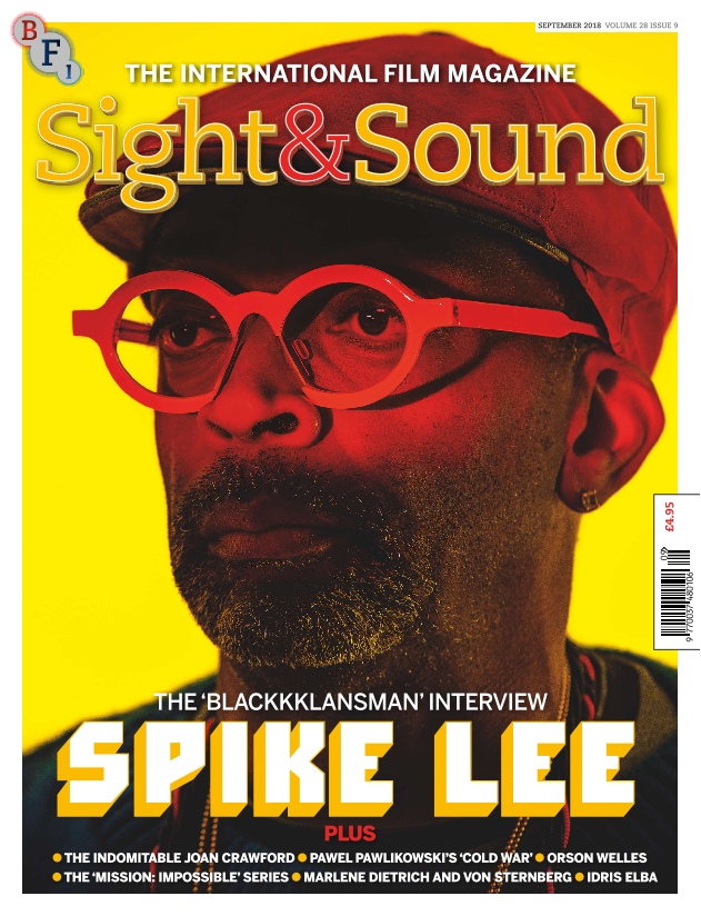 SIGHT AND SOUND magazine cover  September 2018