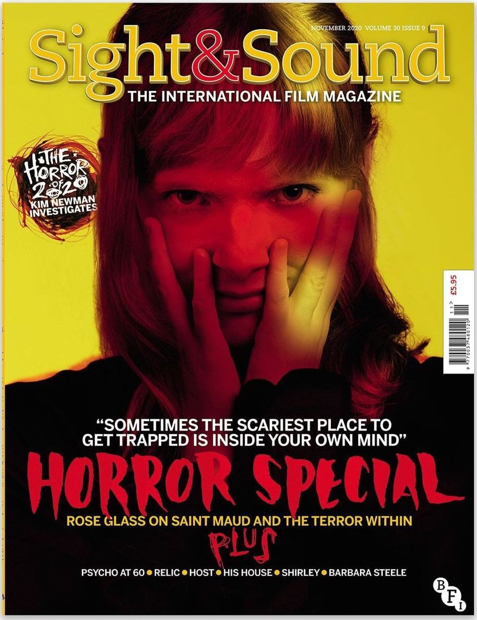 SIGHT AND SOUND magazine cover  Vol 30 No 9  November 2020