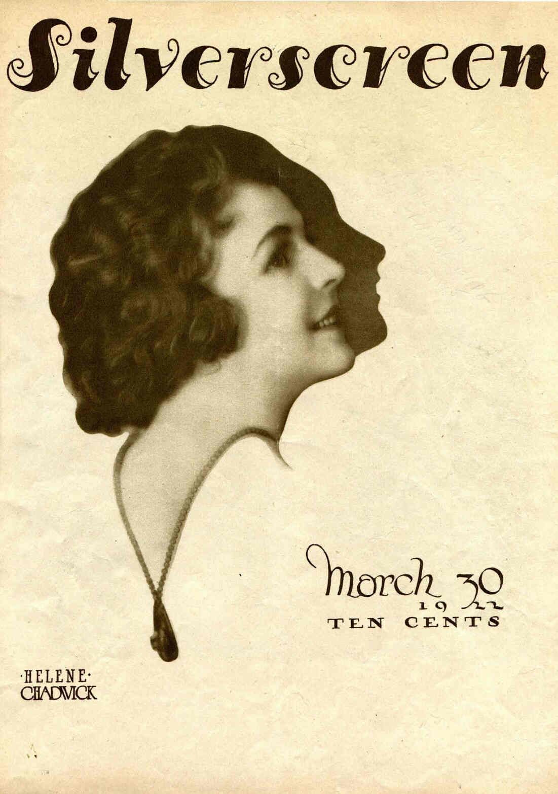 SILVERSCREEN magazine cover Vol 1 # 2 - 30 March 1922
