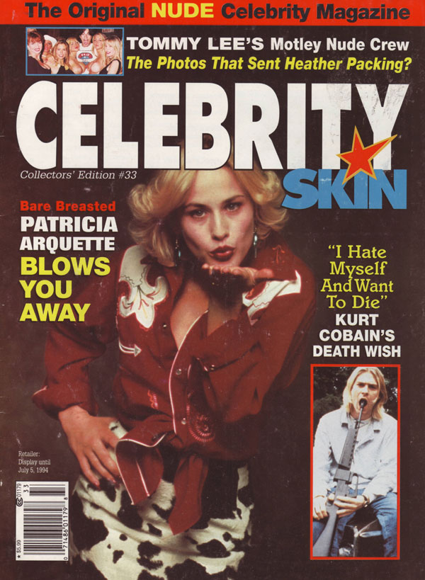 CELEBRITY SKIN magazine side cover Issue 33  1994