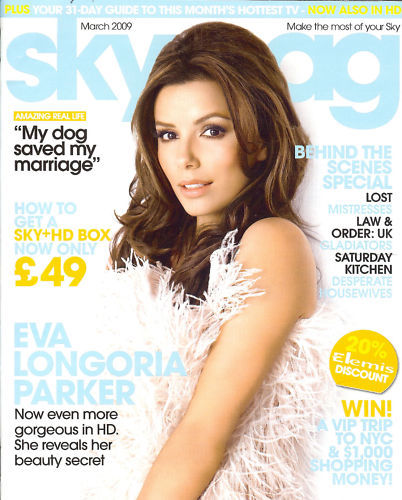 SKY THE MAGAZINE magazine cover March 2009