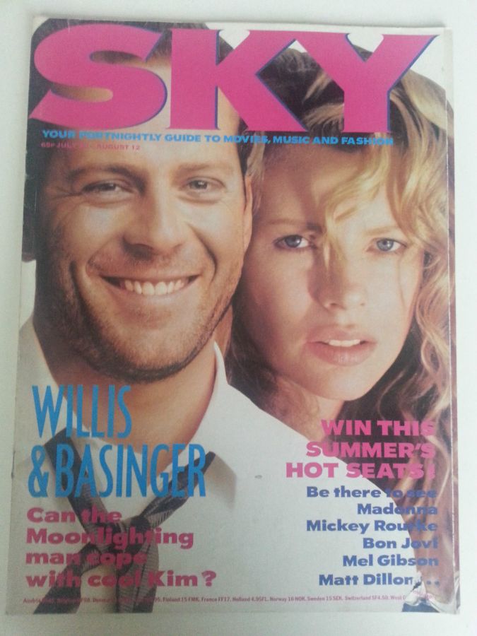 SKYMAG magazine side cover Issue 8 30 July 1987