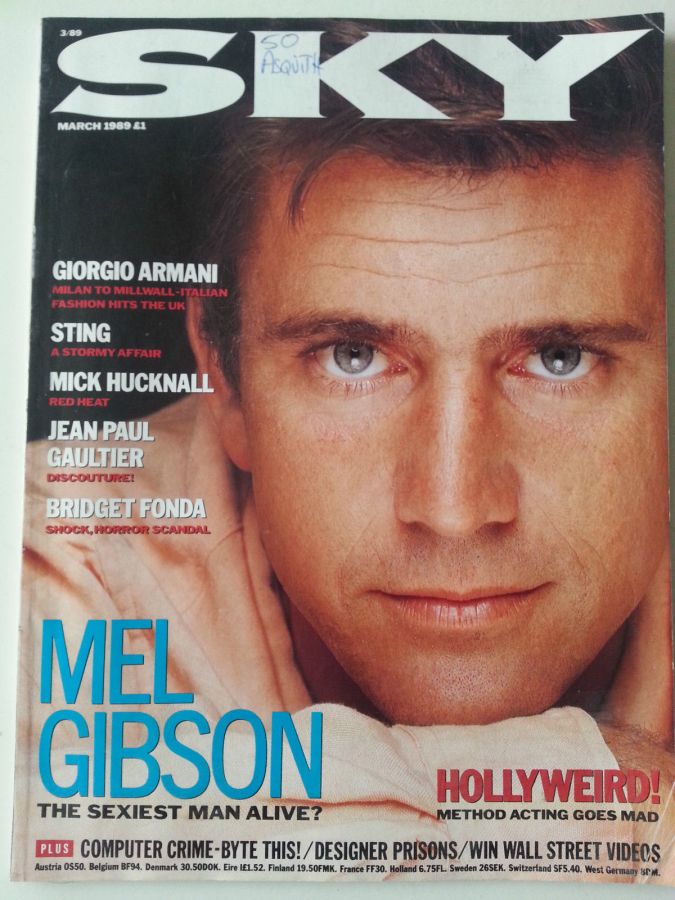 SKYMAG magazine side cover March 1989