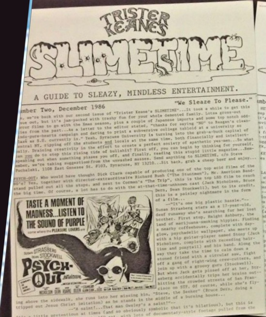 SLIMETIME magazine cover Issue 2  December 1986
