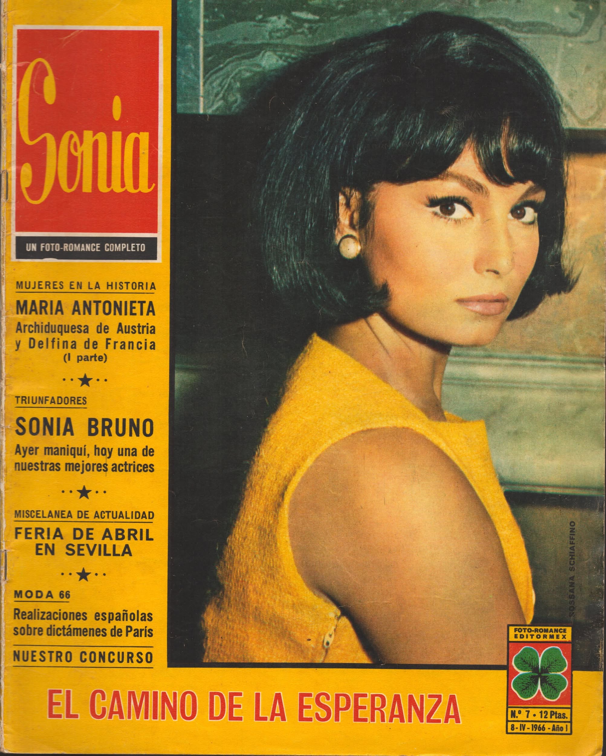 SONIA magazine side cover Issue 7  April 1966