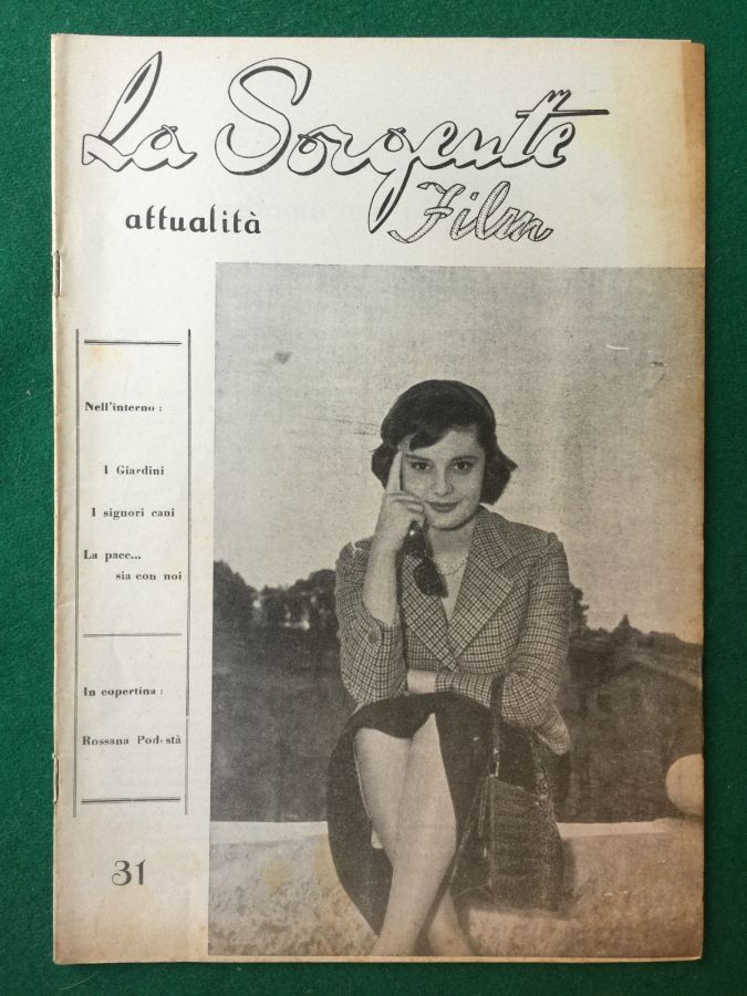 SORGENTE FILM | LA magazine side cover Issue 31  1950