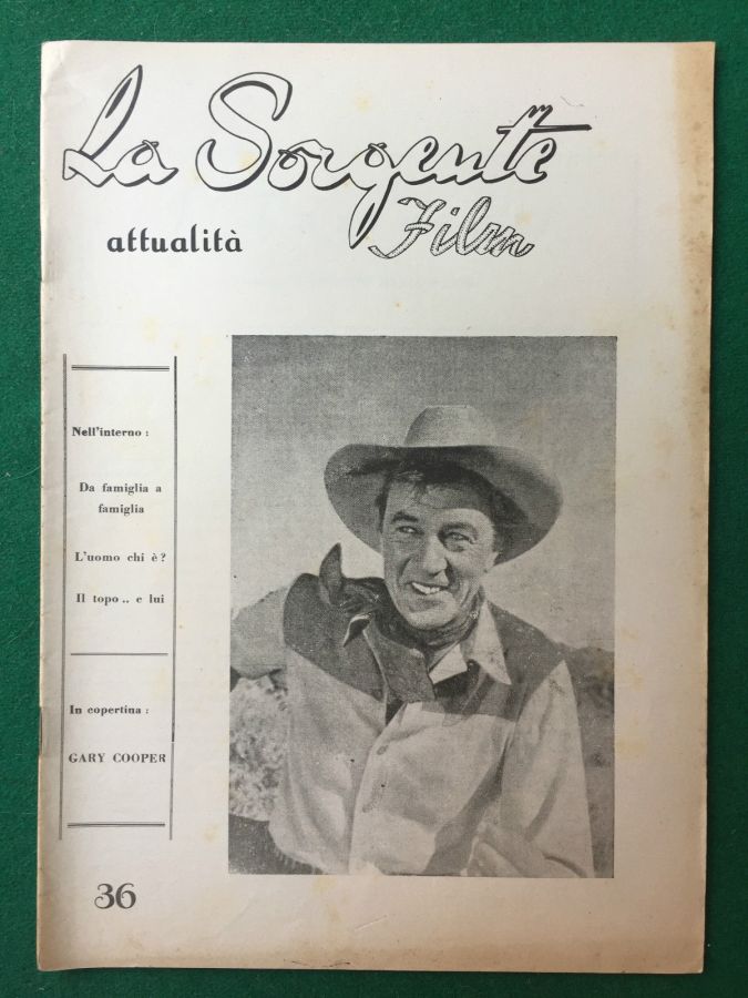 SORGENTE FILM | LA magazine side cover Issue 36  1950