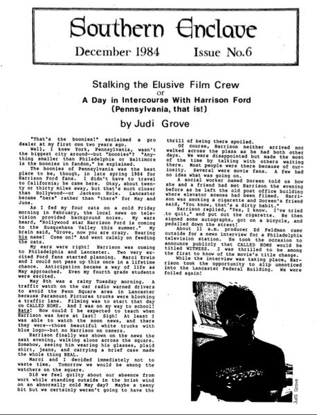 SOUTHERN ENCLAVE magazine side cover Issue 6 December 1984