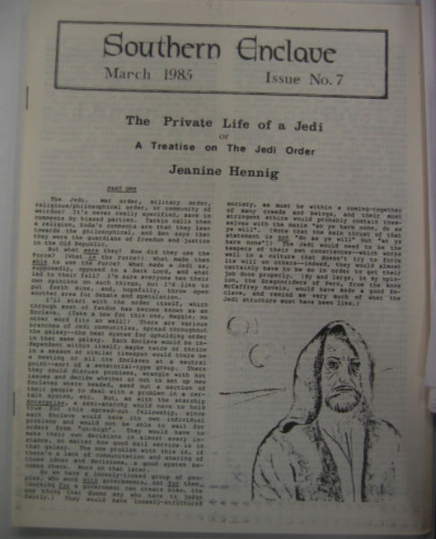 SOUTHERN ENCLAVE magazine side cover Issue 7 March 1985