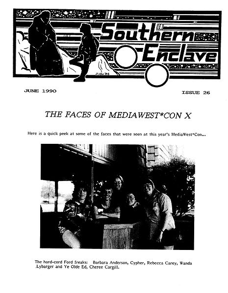 SOUTHERN ENCLAVE magazine side cover Issue 26 June 1990