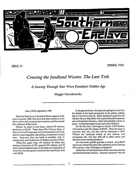 SOUTHERN ENCLAVE magazine side cover Issue 41 Spring 1995