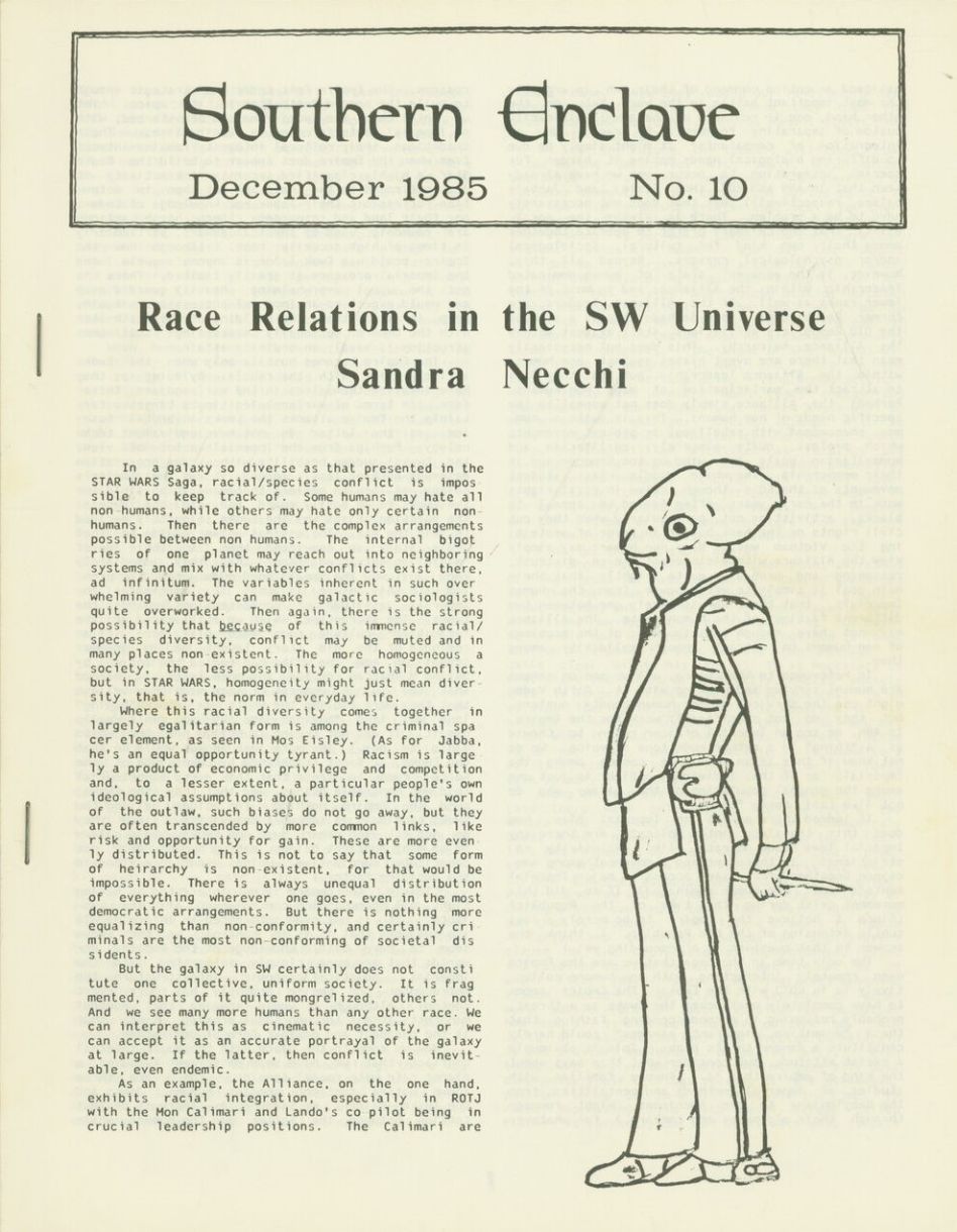 SOUTHERN ENCLAVE magazine side cover Issue 10  December 1985