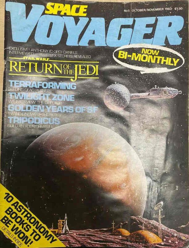 SPACE VOYAGER magazine side cover Issue 5 October/November 1983