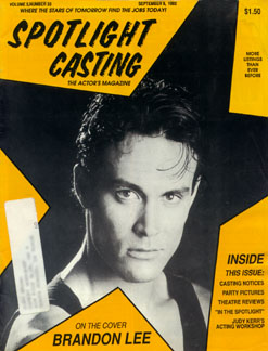 SPOTLIGHT CASTING magazine cover 9 September 1992
