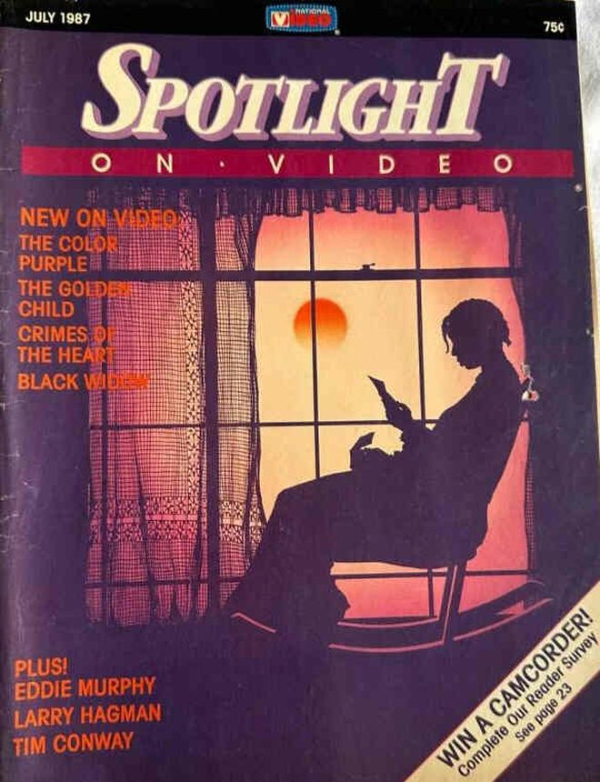 SPOTLIGHT (WEST COAST VIDEO) magazine side cover  July 1987