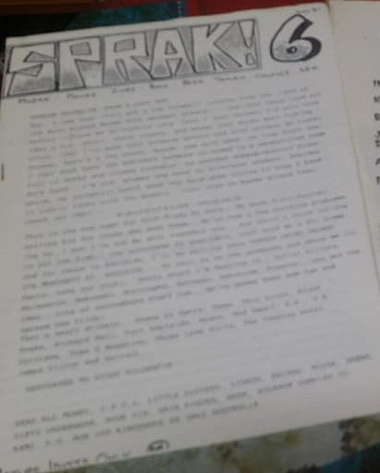 SPRAK magazine side cover Issue 6   