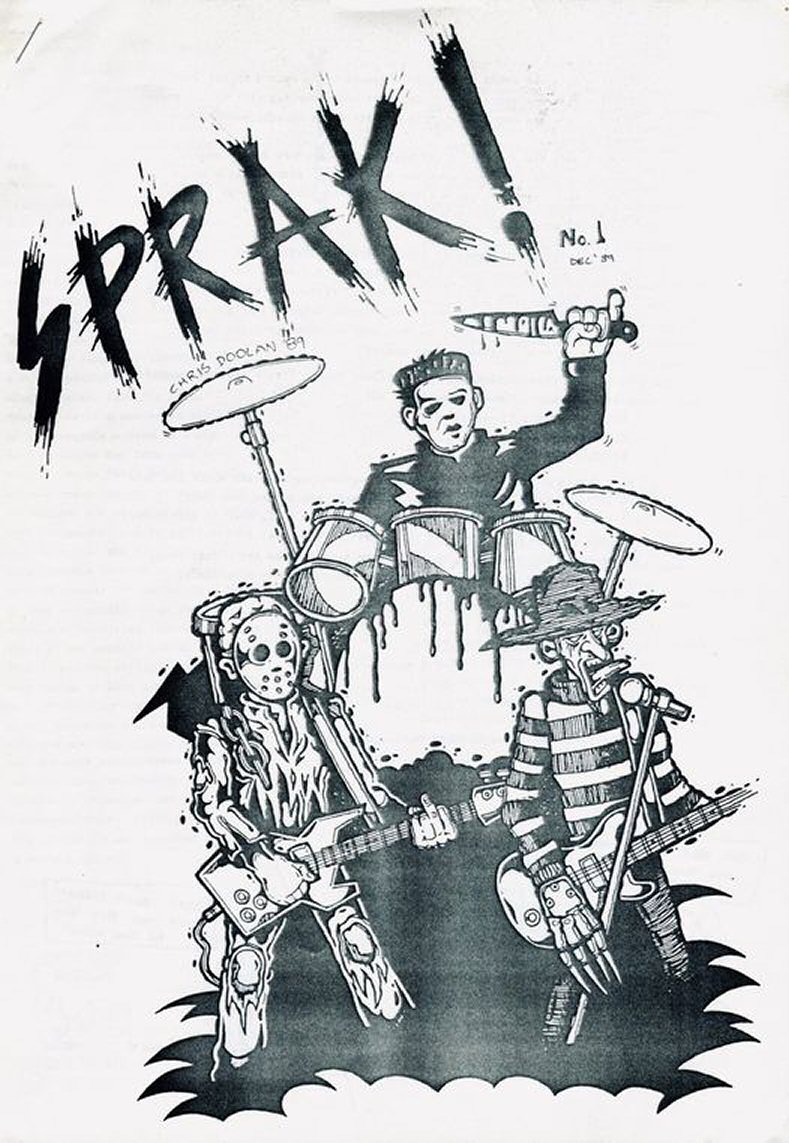 SPRAK magazine side cover Issue 1  December 1989