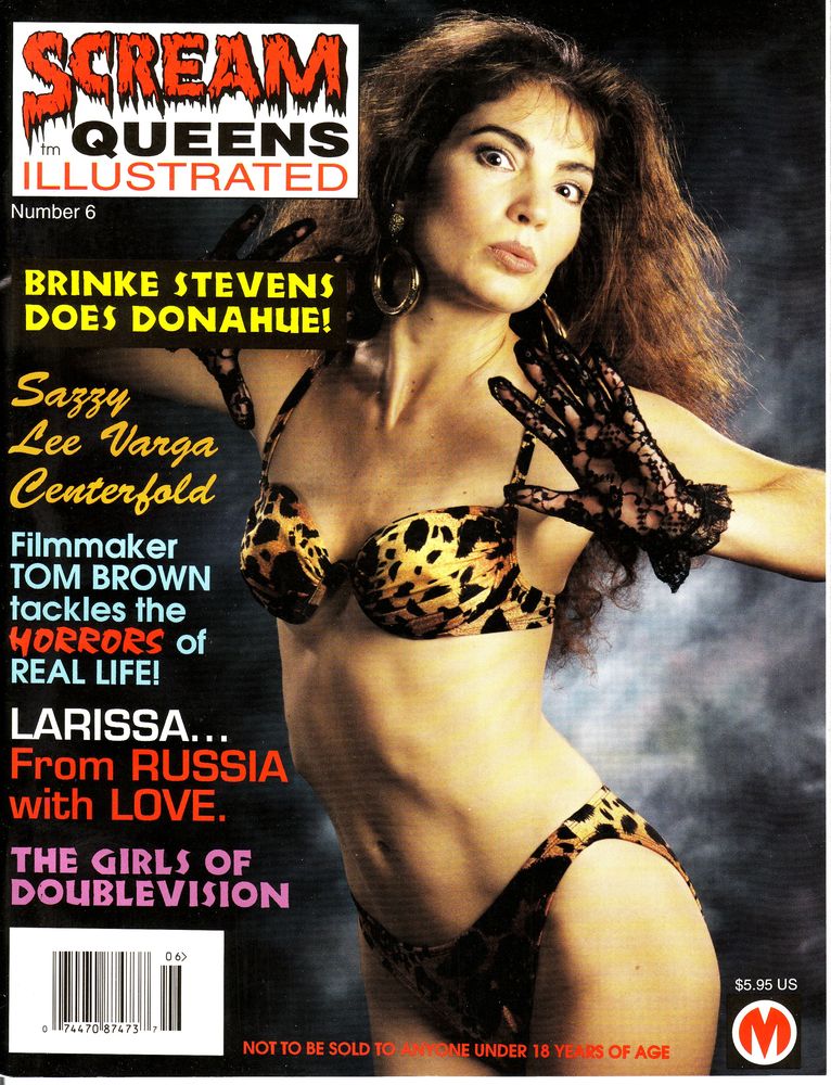 SCREAM QUEENS ILLUSTRATED magazine side cover Issue 6  1995