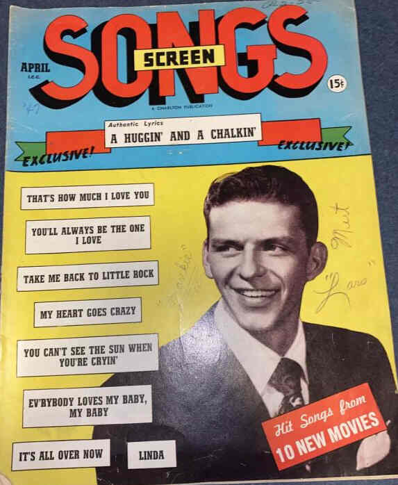 SCREEN SONGS magazine side cover  April 1947