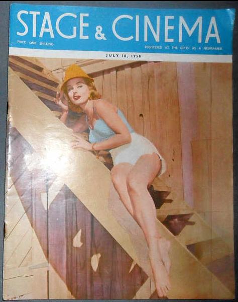 STAGE AND CINEMA magazine side cover 18 July 1958