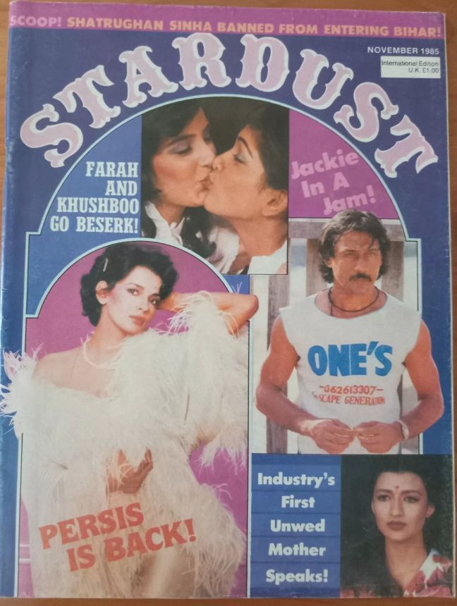 STARDUST magazine side cover  November 1985