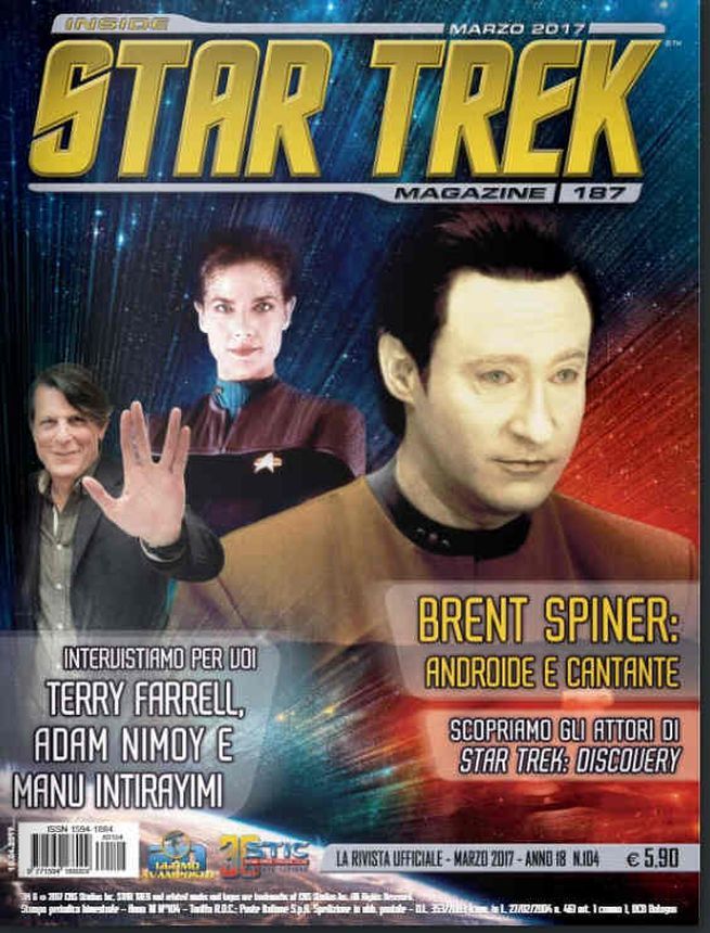 INSIDE STAR TREK magazine side cover Issue 187  March 2017