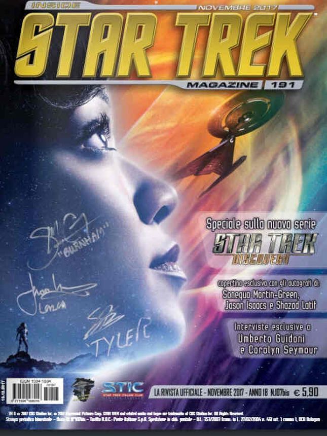 INSIDE STAR TREK magazine cover Issue 191  November 2017