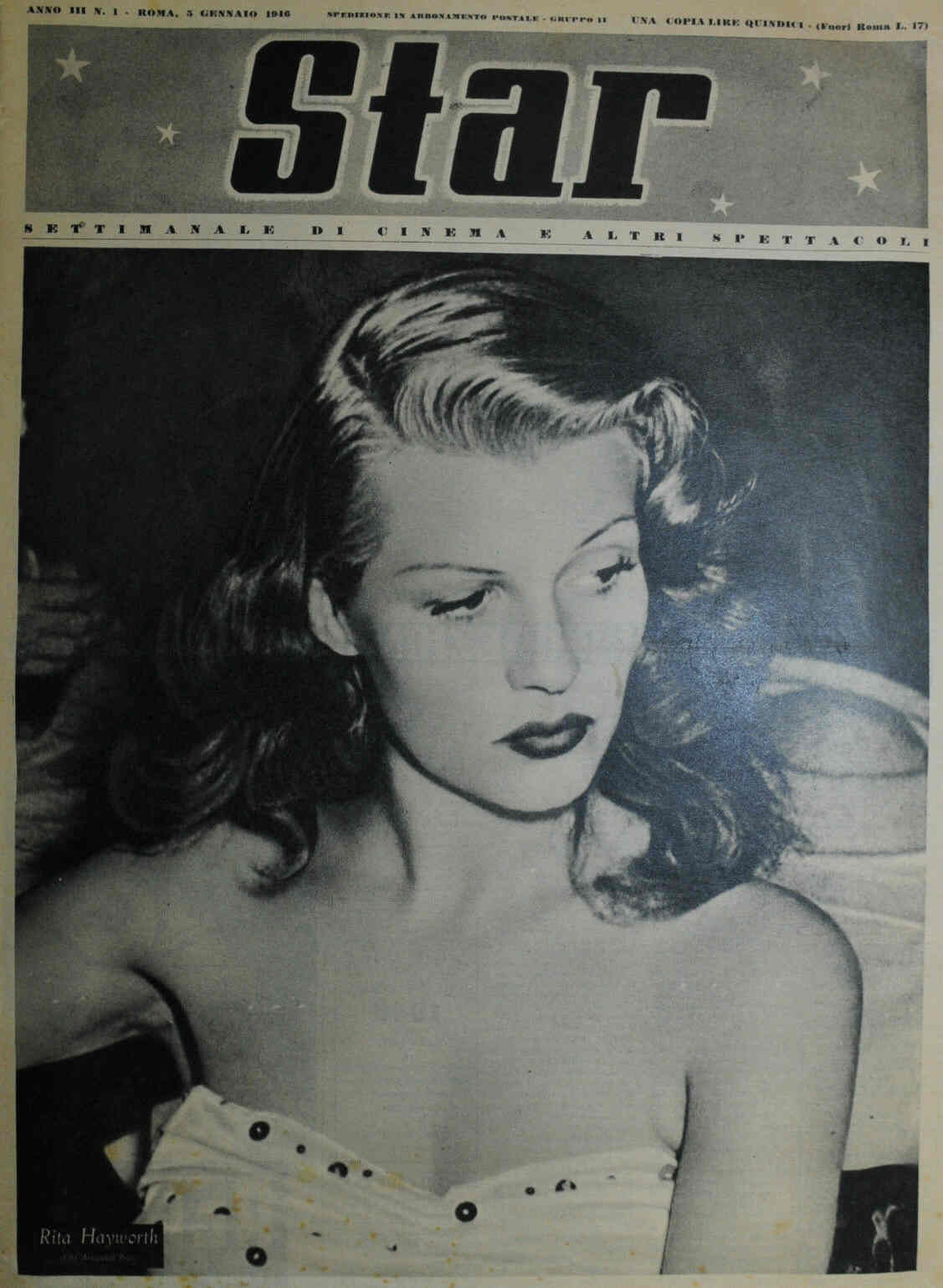 STAR (It 40s) magazine cover Issue 1 5 January 1946