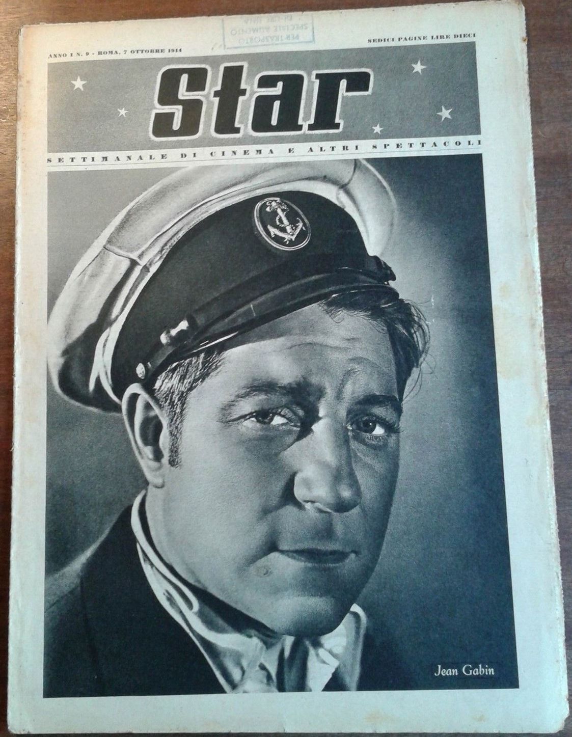 STAR (It 40s) magazine side cover Issue 9 7 October 1944