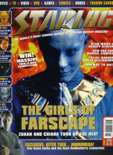 STARLOG (UK) magazine side cover Issue 7 November 2000