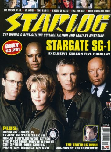 STARLOG (UK) magazine side cover Issue 17 September 2001