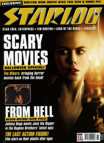 STARLOG (UK) magazine side cover Issue 19 November 2001