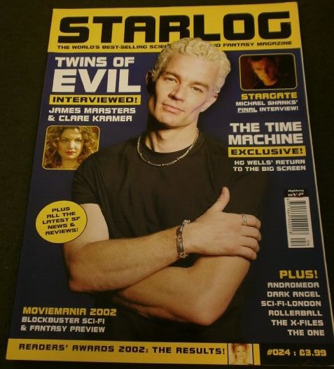 STARLOG (UK) magazine side cover Issue 24 April 2002