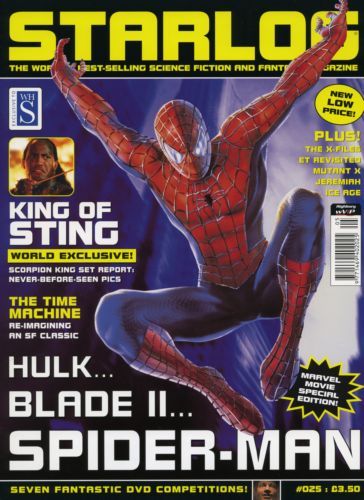 STARLOG (UK) magazine side cover Issue 25  2002
