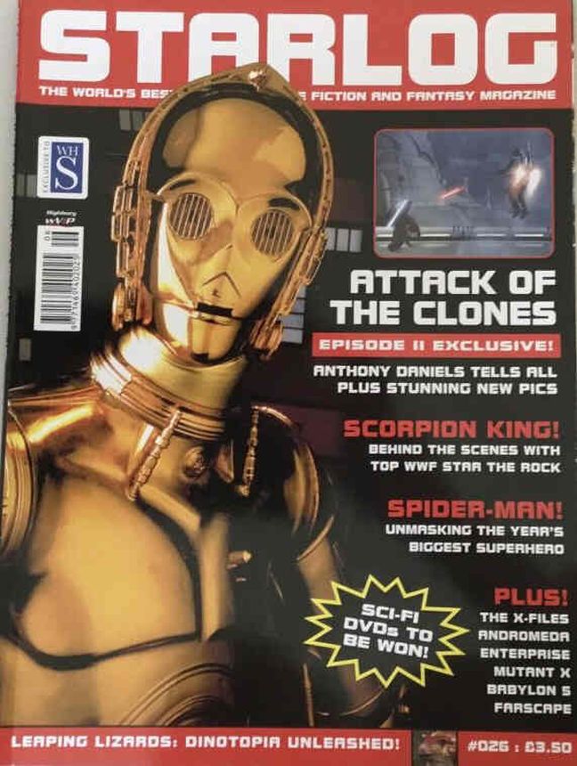 STARLOG (UK) magazine side cover Issue 26  2002