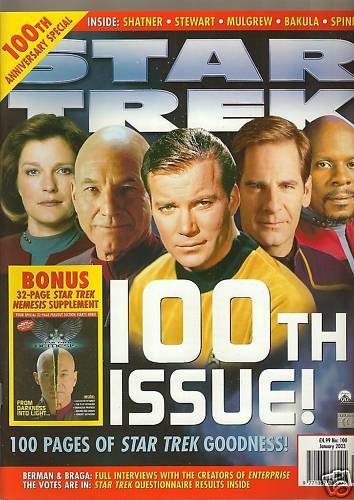 STAR TREK MAGAZINE (UK) magazine cover Issue 100 January 2003