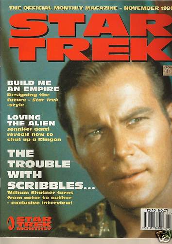 STAR TREK MAGAZINE (UK) magazine cover Issue 21 November 1996