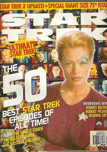 STAR TREK MAGAZINE (UK) magazine cover Issue 75 February 2001
