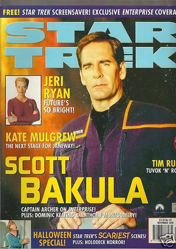 STAR TREK MAGAZINE (UK) magazine cover Issue 85 November 2001