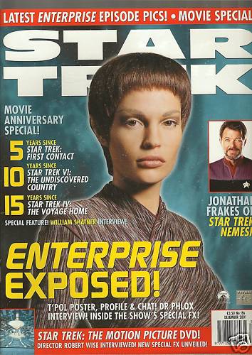 STAR TREK MAGAZINE (UK) magazine cover Issue 86 December 2001