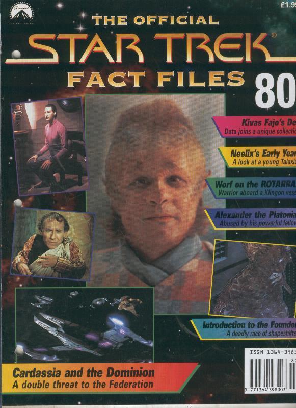STAR TREK FACT FILES magazine cover Issue 80  
