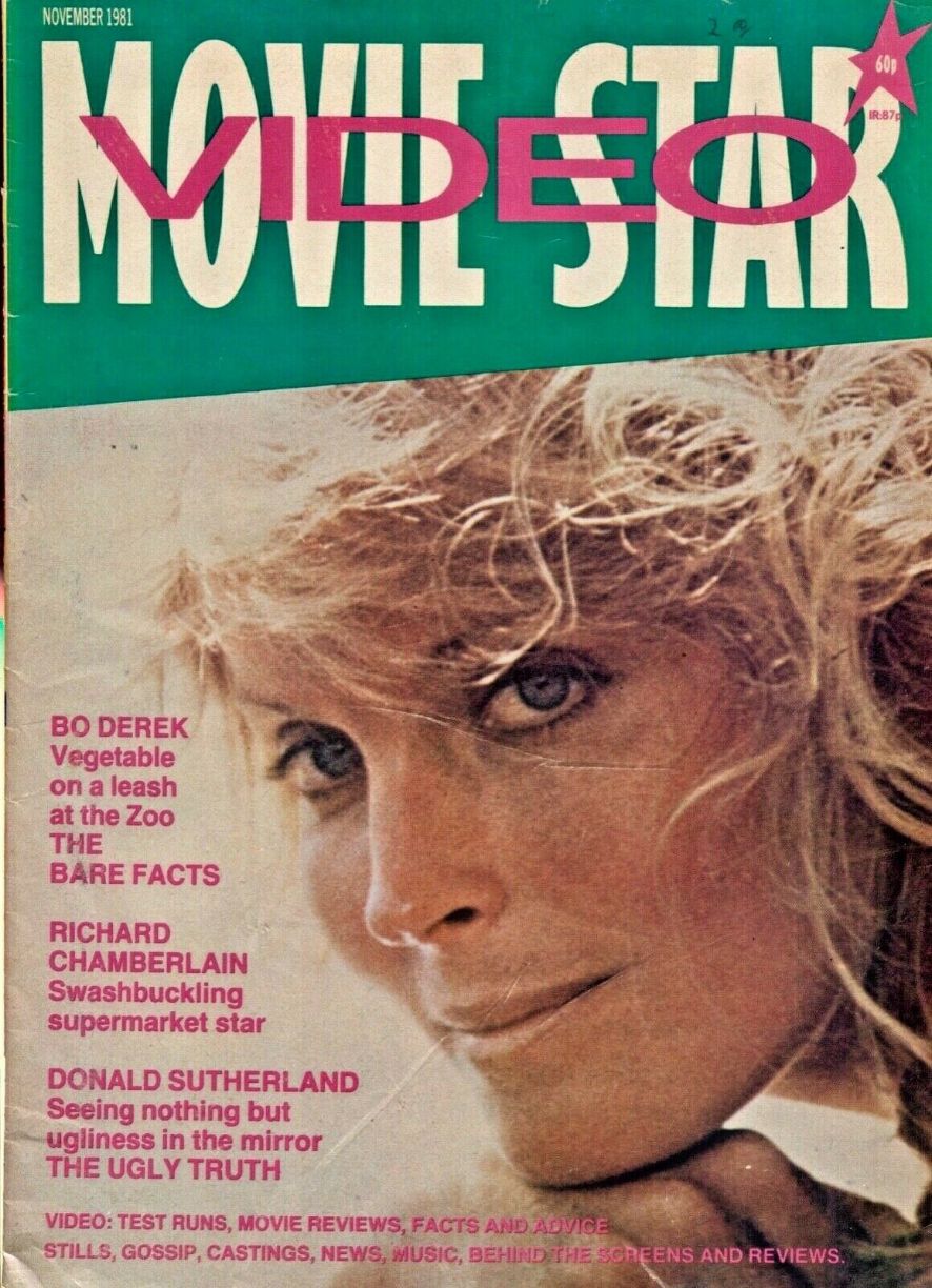MOVIE STAR VIDEO magazine side cover November 1981
