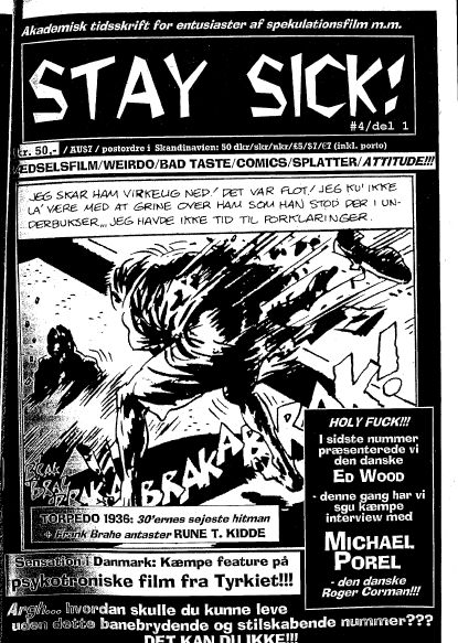STAY SICK magazine cover Issue 4 August 2003
