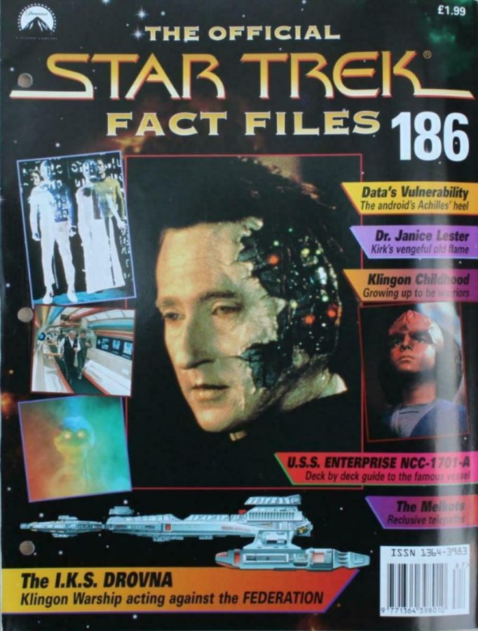STAR TREK FACT FILES magazine cover Issue 186  