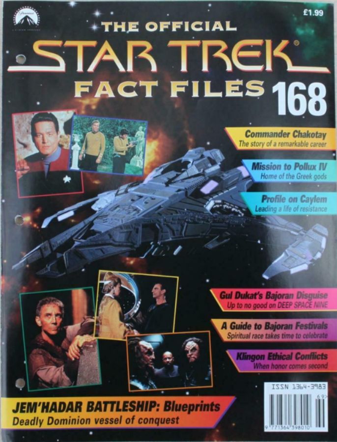 STAR TREK FACT FILES magazine cover Issue 168  